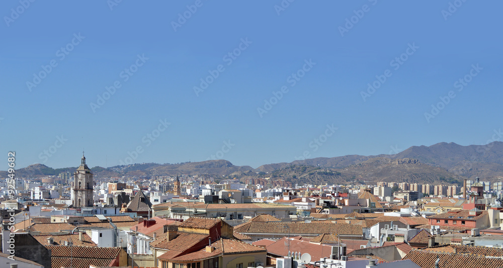 Málaga, ciudad, paisaje urbano, panorámica