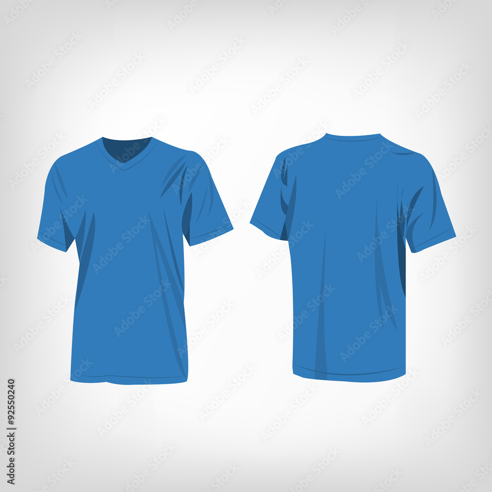 Light blue t-shirt vector set Stock Vector | Adobe Stock