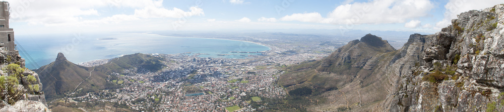 Panorama of Cape Town seen from Table Mountain