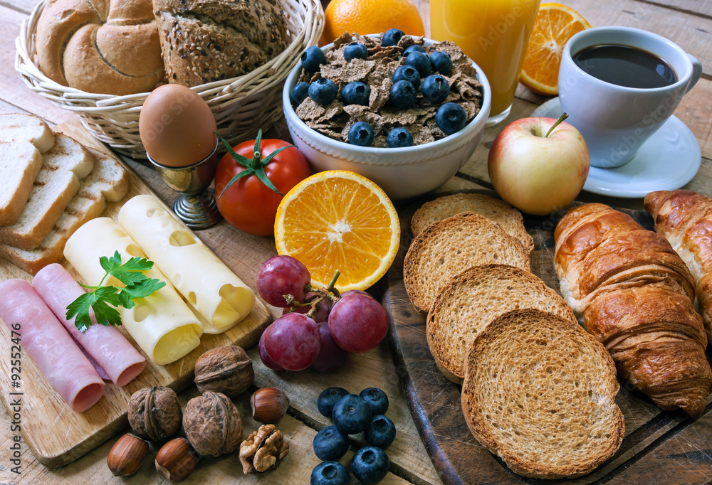continental breakfast - food with background continental breakfast - food with background