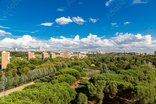 Skyline view of Madrid  Spain