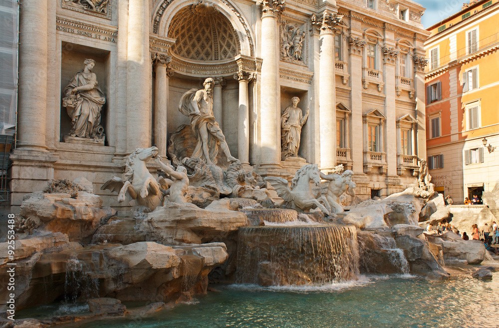 ROME, ITALY: Trevi fountain in Rome, 03 October 2012