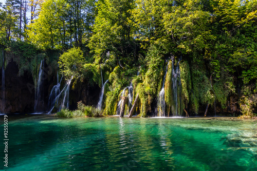 Virgin nature of Plitvice lakes national park  Croatia