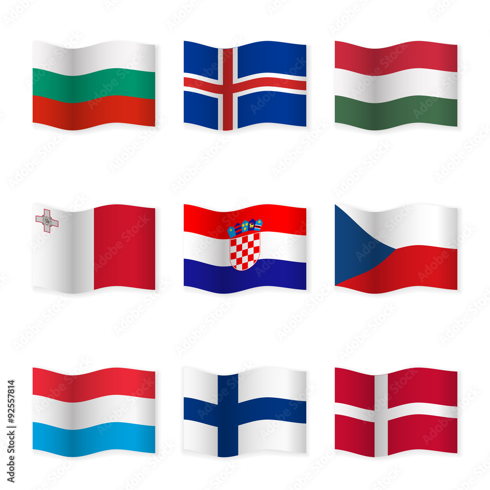 Waving flags of different countries 6 Waving flags of different countries 6