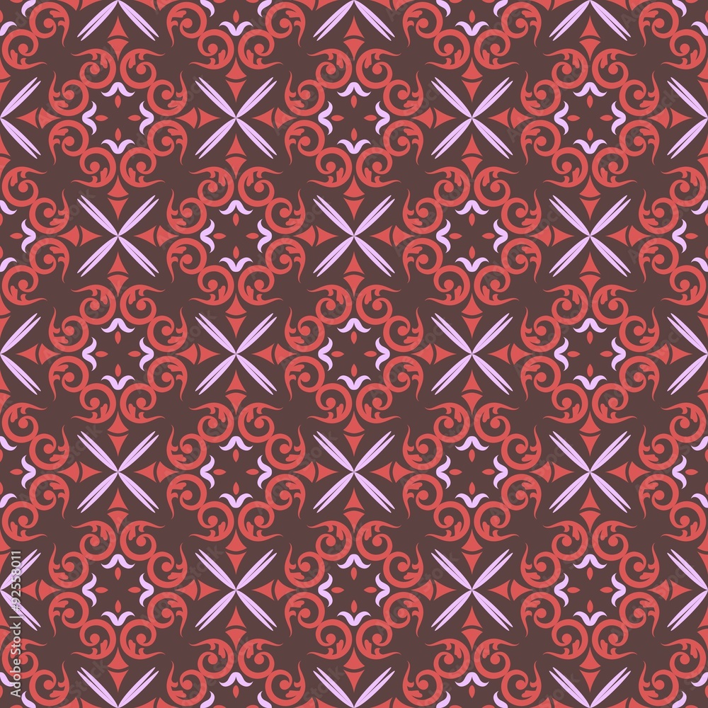 Red Ornament Seamless Pattern Red Ornament Seamless Pattern