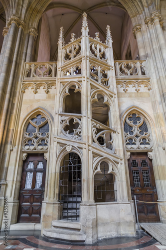 Stone stairs in the Cathedral of St Vitus