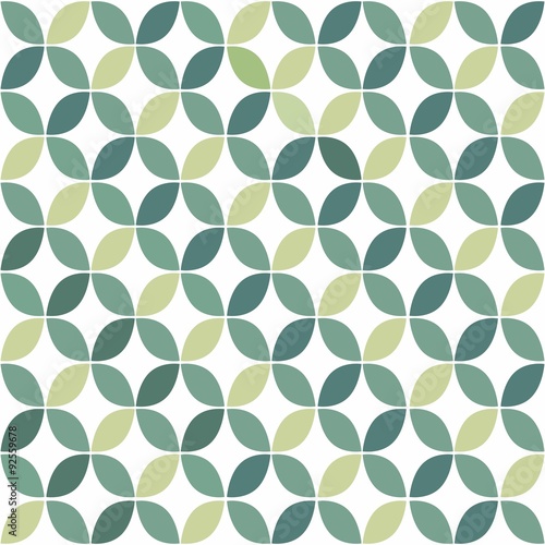 Green Geometric Retro Seamless Pattern