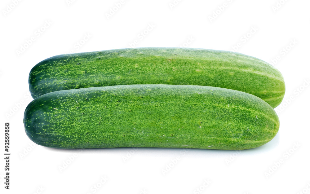 Fresh cucumber on white background Fresh cucumber on white background