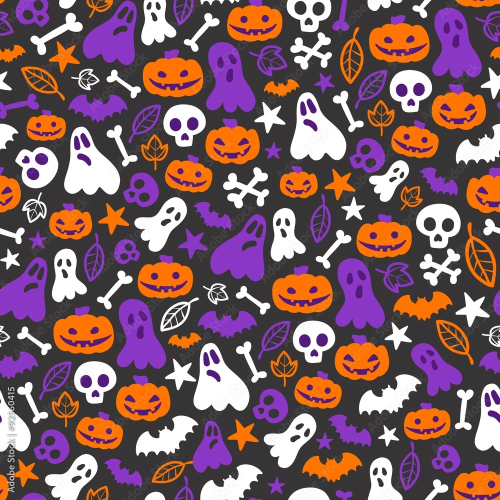 Cute Halloween Seamless Pattern Cute Halloween Seamless Pattern