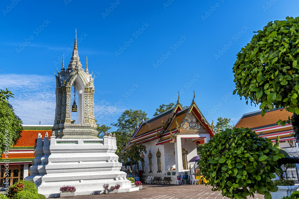 Naklejka premium Wat pho is the beautiful temple in Bangkok, Thailand.