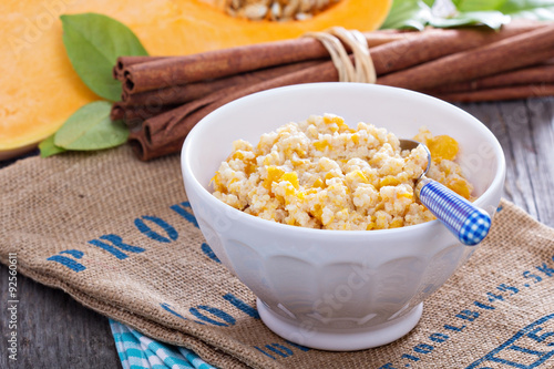 Obraz na płótnie Pumpkin millet porridge