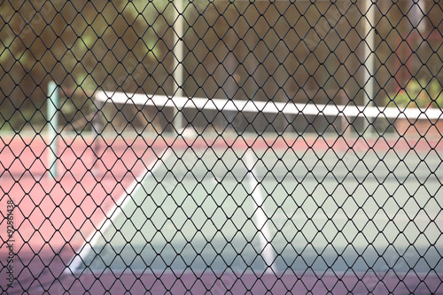 Tennis Court behind the fence