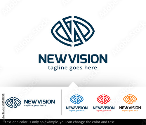 New Vision Letter N Logo Template Design Vector 