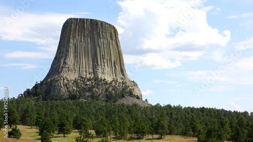 Devils Tower National Monument is located in northeastern Wyoming, USA and is part of the Black Hills mountain range. photo