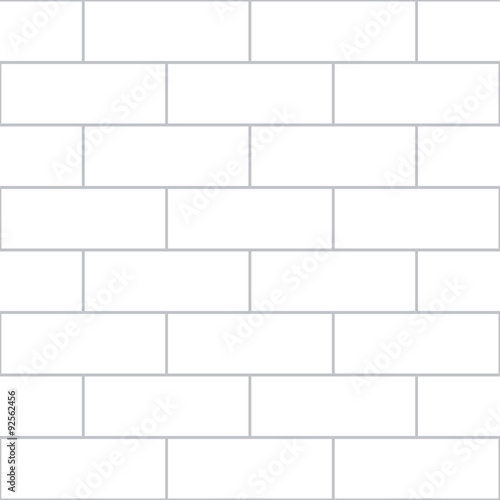 Abstract seamless white flat brick wall