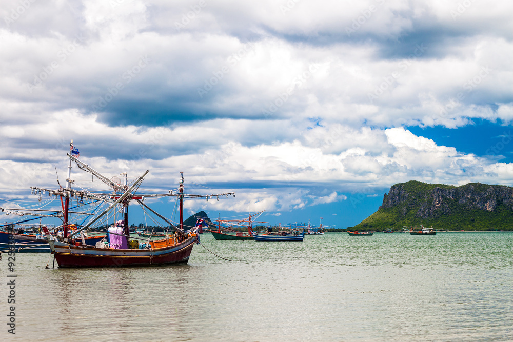 Naklejka premium fishing boat