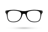 Fashion glasses style plastic-framed isolated on white backgroun