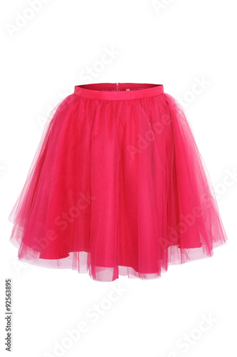 pink princess skirt on white background