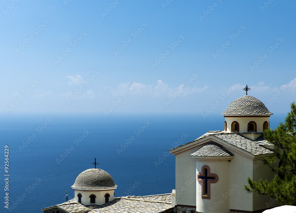 greek church over the sea