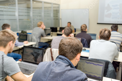 Adult programmers students in classroom