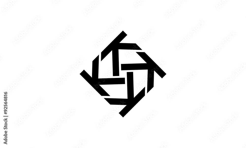 intial letter K with link connection community logo design template intial letter K with link connection community logo design template