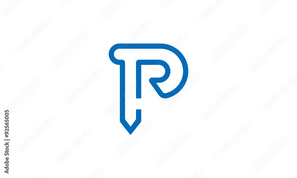 P With R Combination logo from letter P and R logo design concept Stock Vector ...
