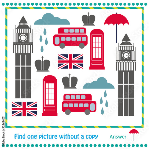 Vector Illustration - Educational Game for Children