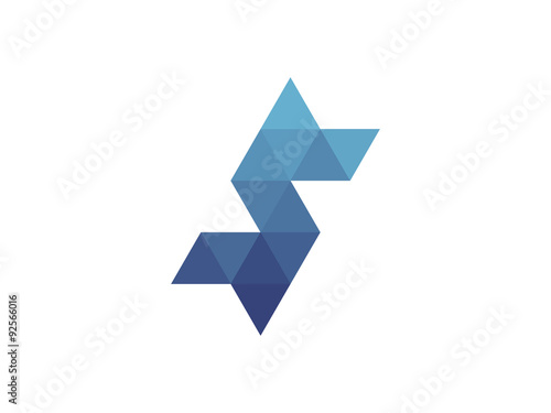 Free Download dollar Blue Triangle Geometric Logo - GFXLoad