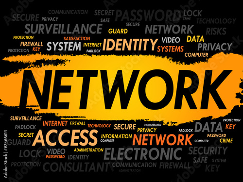 NETWORK word cloud, business concept