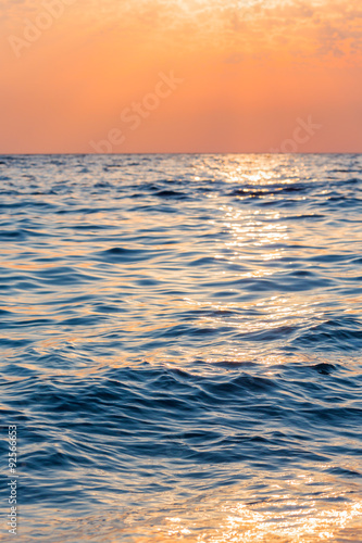 Colorful sunset over the sea