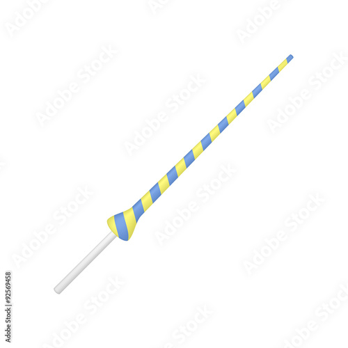 Lance in yellow and blue design