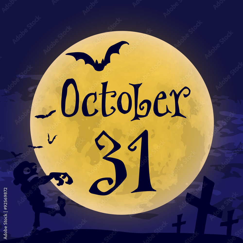 Halloween poster. Vector illustration.