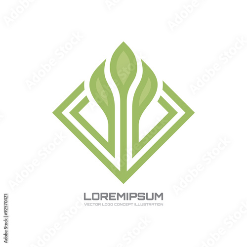 Sprout - vector logo concept illustration. Nature vector logo. Abstract vector logo. Vector logo template. Design element.