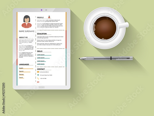 Flat minimalist cv