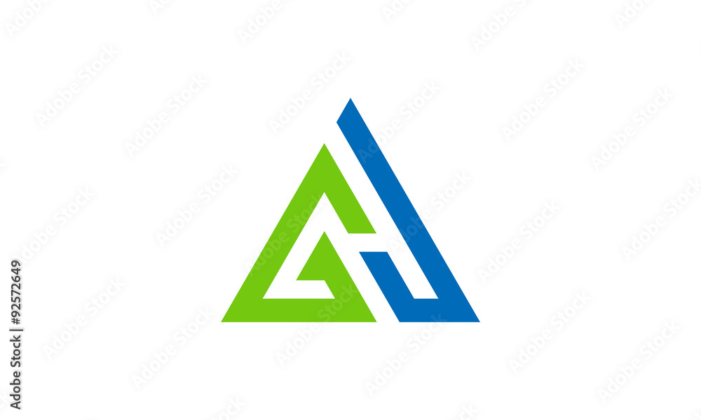 Combination logo from letter G and H or G and J logo design concept Combination logo from letter G and H or G and J logo design concept
