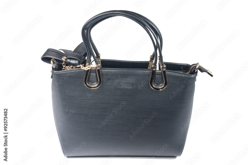 Black leather women's handbags isolate on white
Black leather women's handbags isolate on white