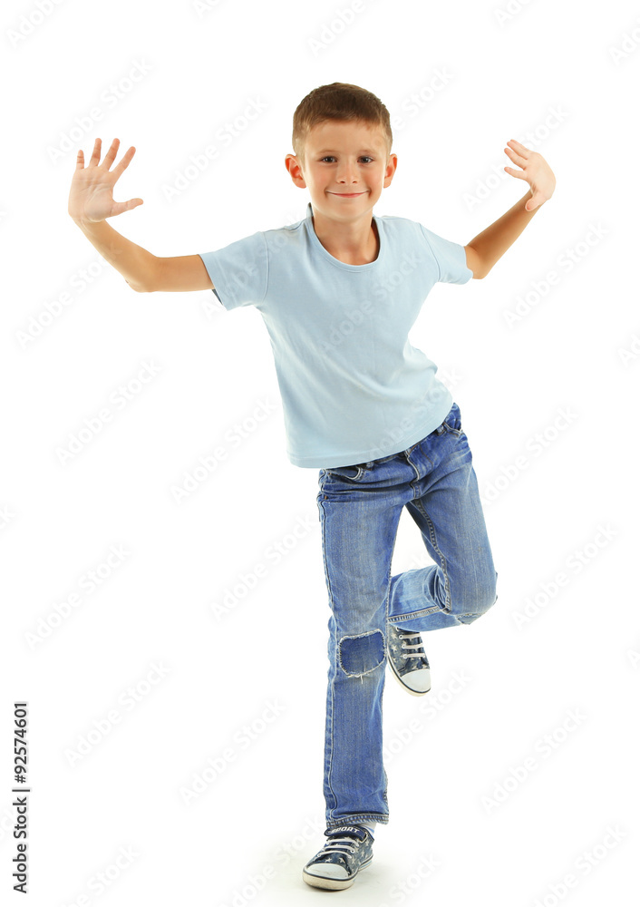 Beautiful little boy, isolated on white Beautiful little boy, isolated on white