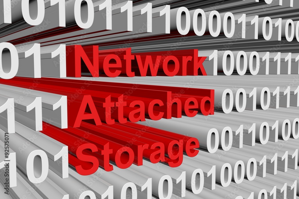 Network Attached Storage is presented in the form of binary code