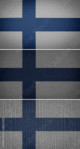 finland set of cloth flags #92575472