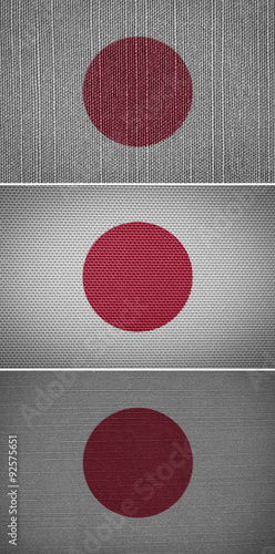 Cloth Japanese flag set #92575651