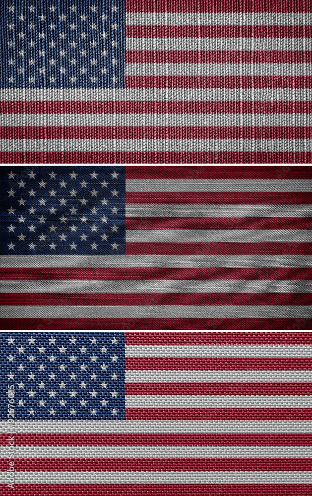 Obraz premium American fabric flags