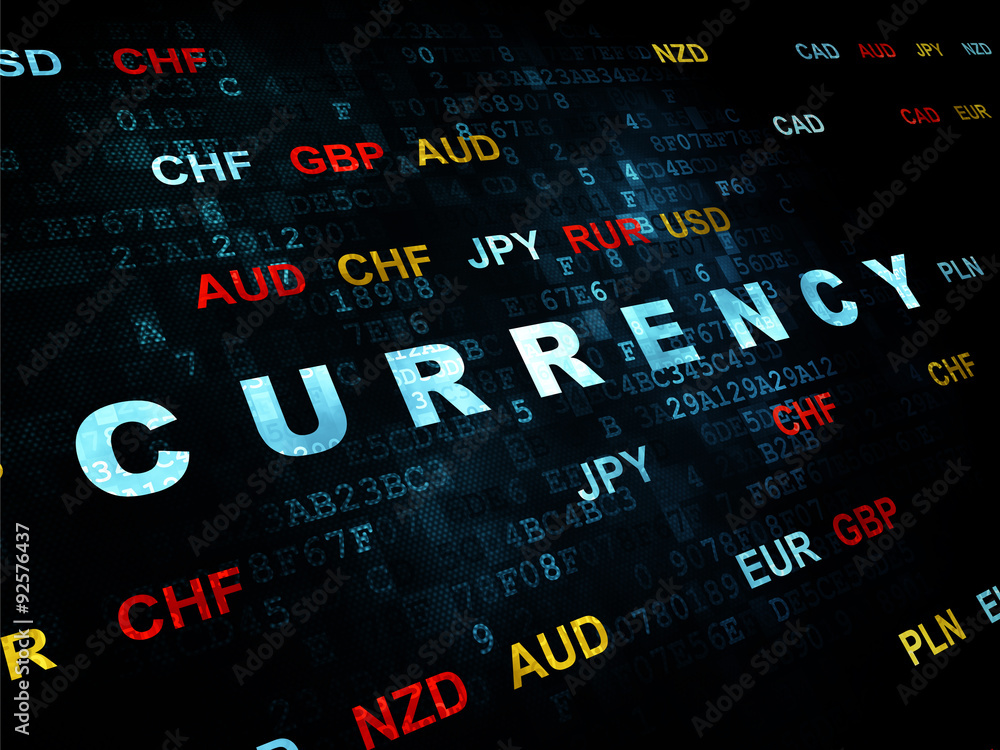 Banking concept: Currency on Digital background Banking concept: Currency on Digital background
