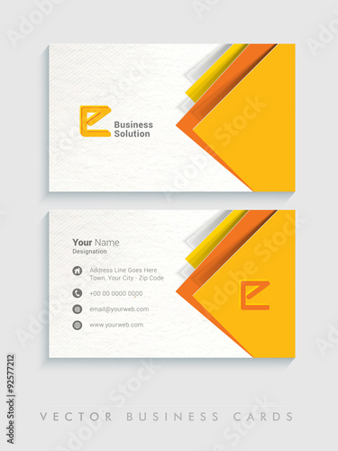 Abstract horizontal business or visiting card.