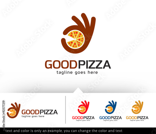 Good Pizza Logo Template Design Vector 