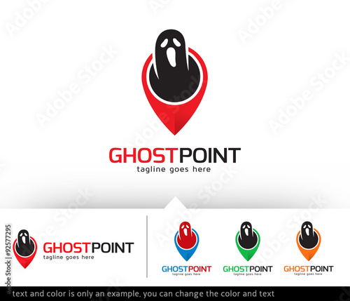 Ghost Point Logo Template Design Vector 