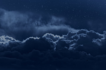 Keuken achterwand Nacht Bewolkte nachthemel met maanlicht  © Zacarias da Mata