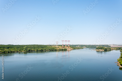Dnepr river in Zaporizhya
