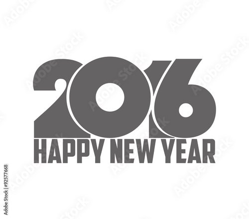 Happy new year 2016 black