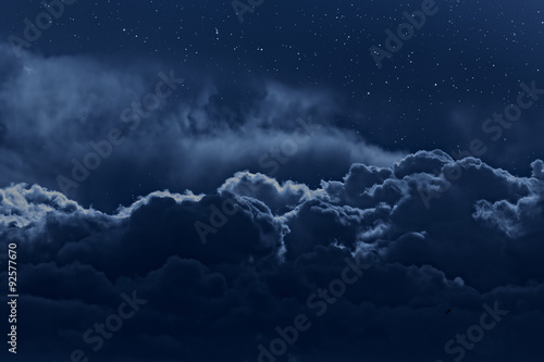 Cloudy night sky