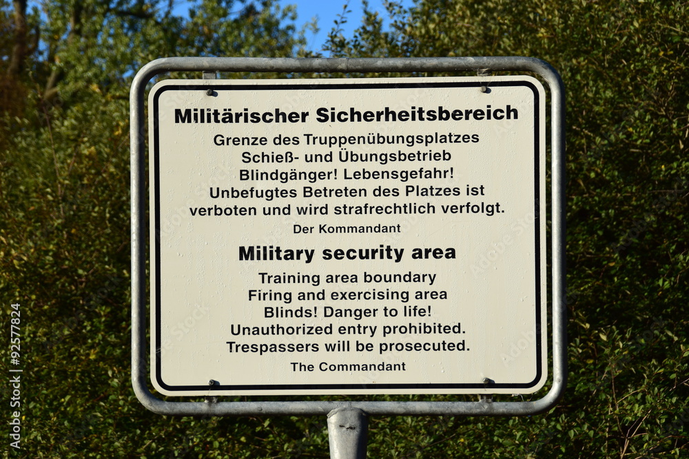 Militärischer Sicherheitsbereich